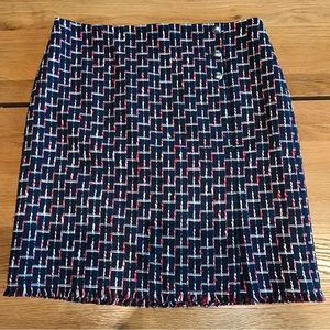 NWT Talbots Blue, Red & White Skirt - 14P